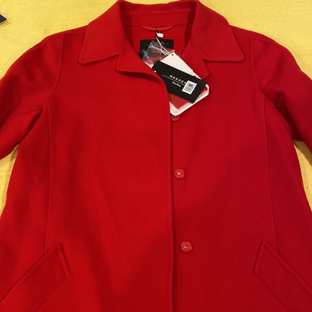 Weekend MaxMara red coat Sz 8
